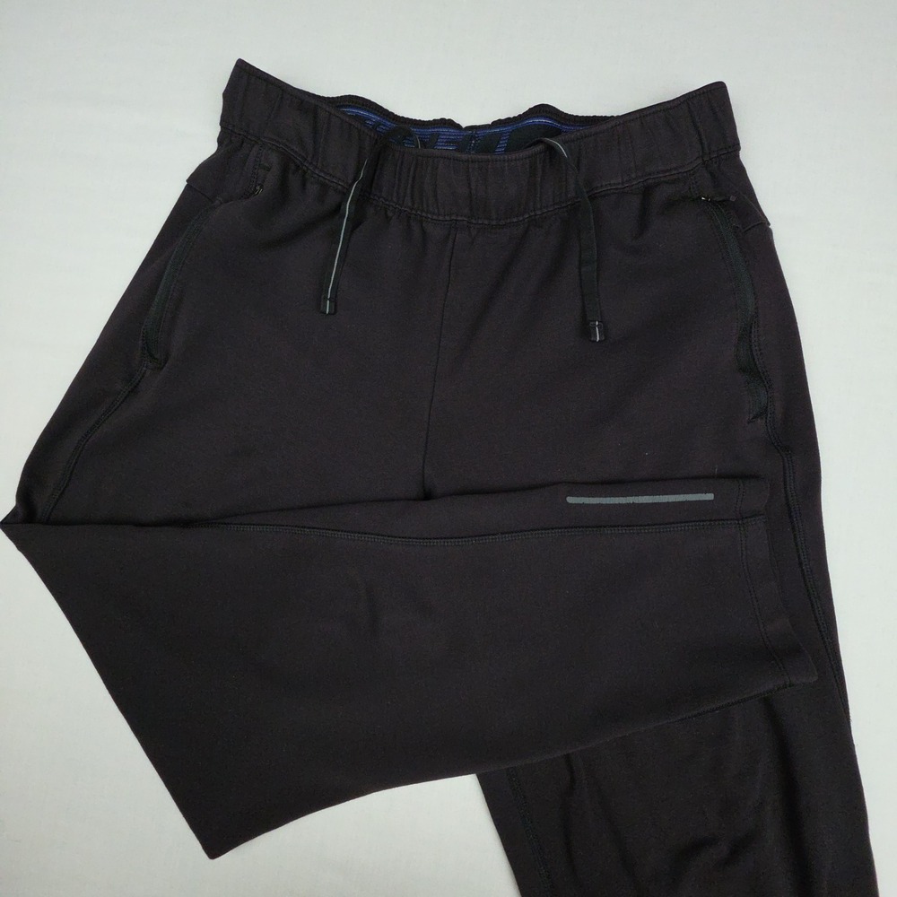 Russell Performance Jogger Pants Mens Medium Black Tapered Leg Activewear Knit